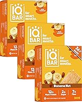 Vista 7 de IQBAR - Barras de proteínas para el cerebro y el cuerpo a base de plantas - Chips de mantequilla de almendra - 12 unidades - Keto, veganas, bajas