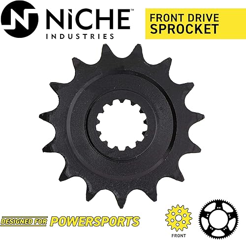 Miniatura 2 de NICHE Piñón de transmisión delantera de 520 pasos y 15 dientes para Kawasaki Z1000 Z900 Ninja Z900RS Versys 1000 2007-2019