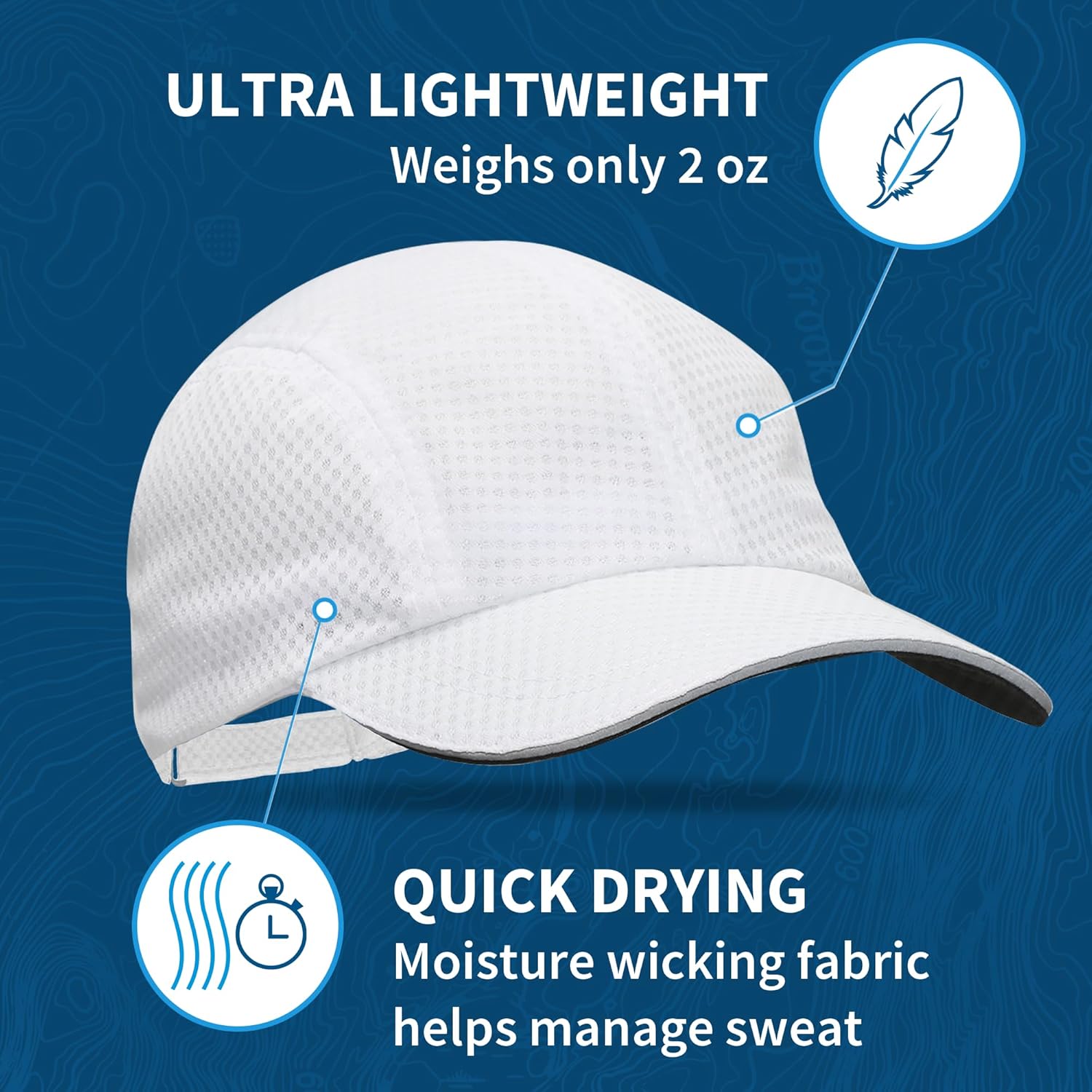 TrailHeads Performance Mens Running Hat - Lightweight, Quick Dry Workout Hats for Men - Athletic Sports Cap for Tennis, Gym - Image 5