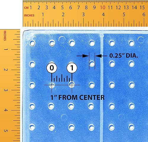Miniatura 3 de Azar Displays 900944-BLU - Kit organizador de pared multiusos de 24 piezas con dos paneles y surtido de accesorios ganchos, compartimento divisor,