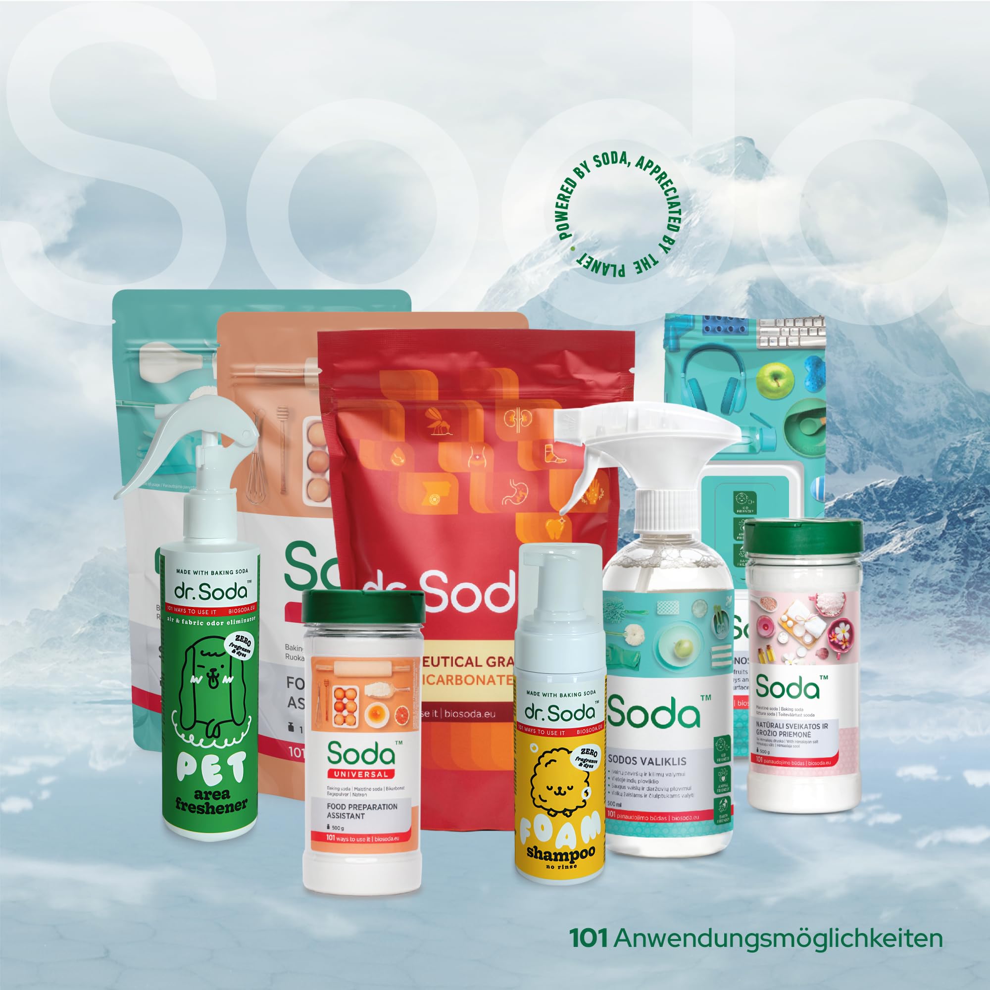 Natriumbicarbonat-Kapseln - 60 Kapseln (3 Packungen 20 Kapseln) - Körper pH-Balance, Magenprobleme, umweltfreundlich, tierfreundlich, Schönheitsprodukt, vegan. Von Soda™