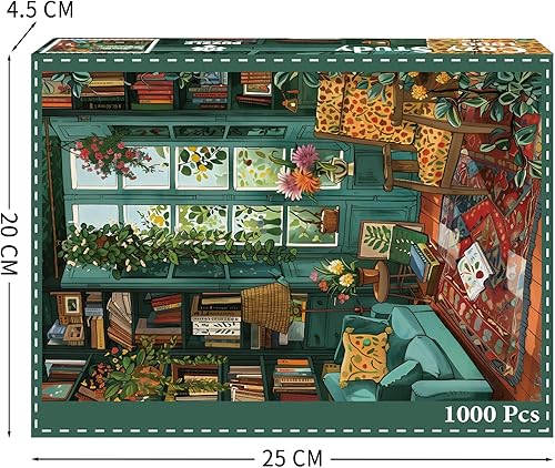 Miniatura 3 de Acogedores rompecabezas de estudio para adultos de 1000 piezas, rompecabezas para adultos de 1000 piezas, juguetes desafiantes, rompecabezas
