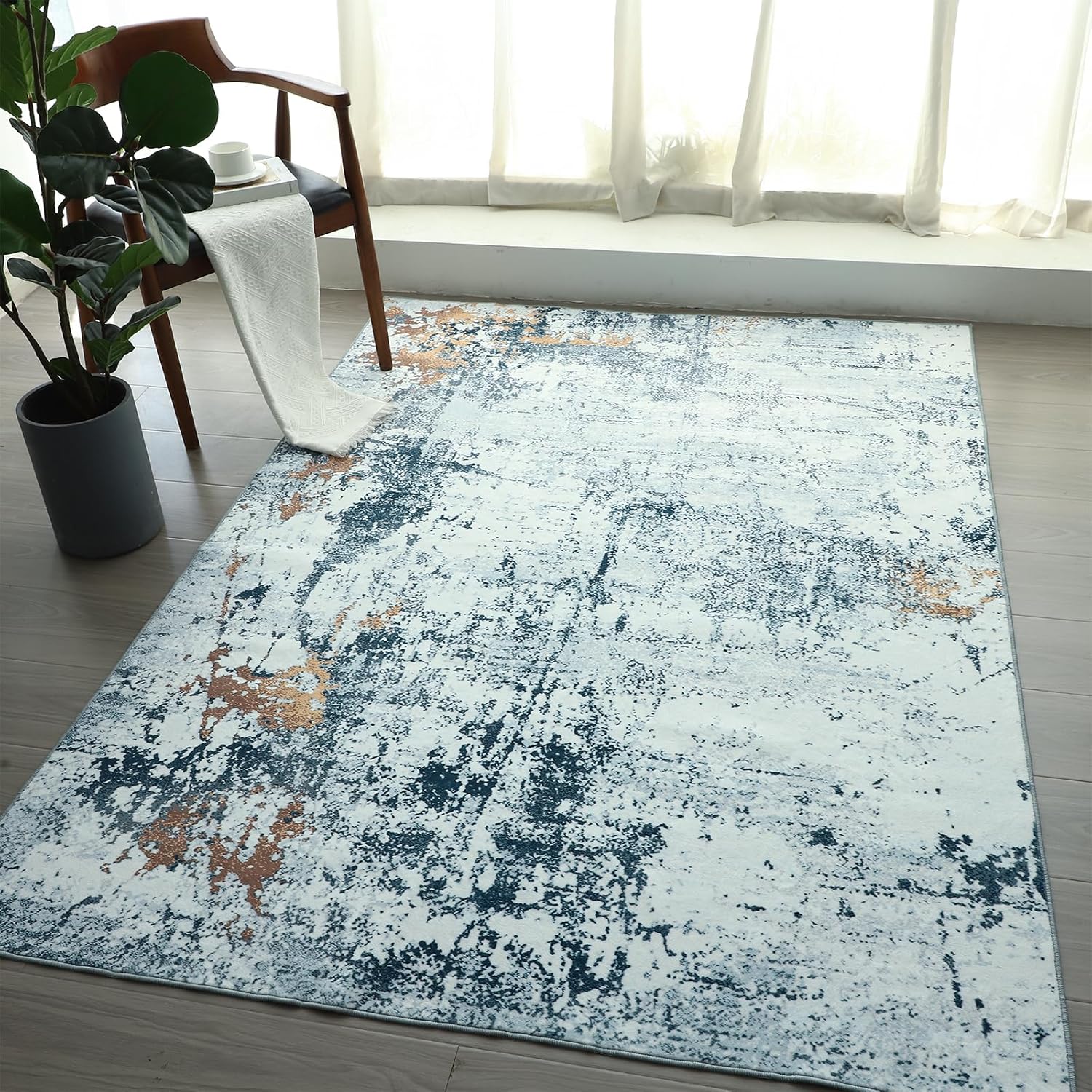 QDUdreamy 3x5 Area Rugs, Machine Washable Rug 3' x 5