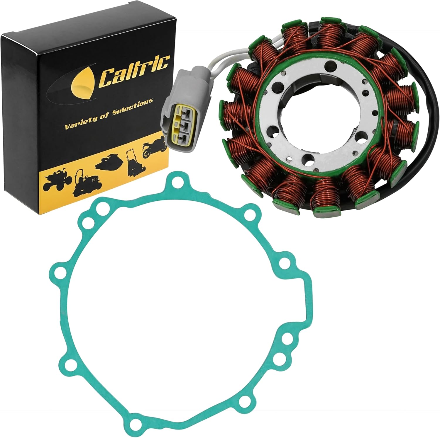 Caltric Stator & Gasket Compatible with Kawasaki Ninja Zx-6R Zx 6R Zx600R Zx 600R 2009-2012