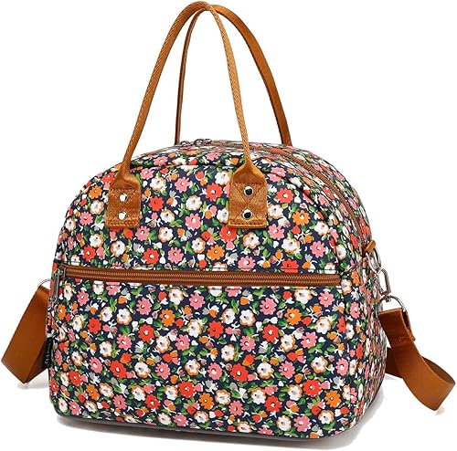 Miniatura 14 de FlowFly Bolsa de almuerzo aislada con correa para el hombro para mujeres, hombres y niños, grande y reutilizable, con asa, bolsa congelable