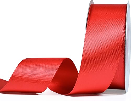 Miniatura 146 de YAMA Cinta de satén de doble cara, 7/8 pulgadas, 25 yardas para envolver regalos, color rosa