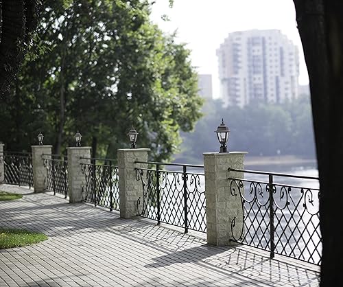 Vista 164 de Design House 502211 Base de pilar de linterna exteriores, color negra