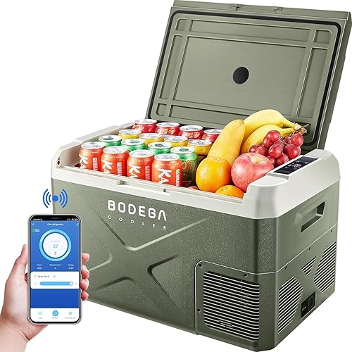 Miniatura 9 de BODEGA COOLER Refrigerador de coche de 12 voltios, refrigerador de coche de 34 cuartos (32 L) zona dual, congelador portátil de 12 V, control de