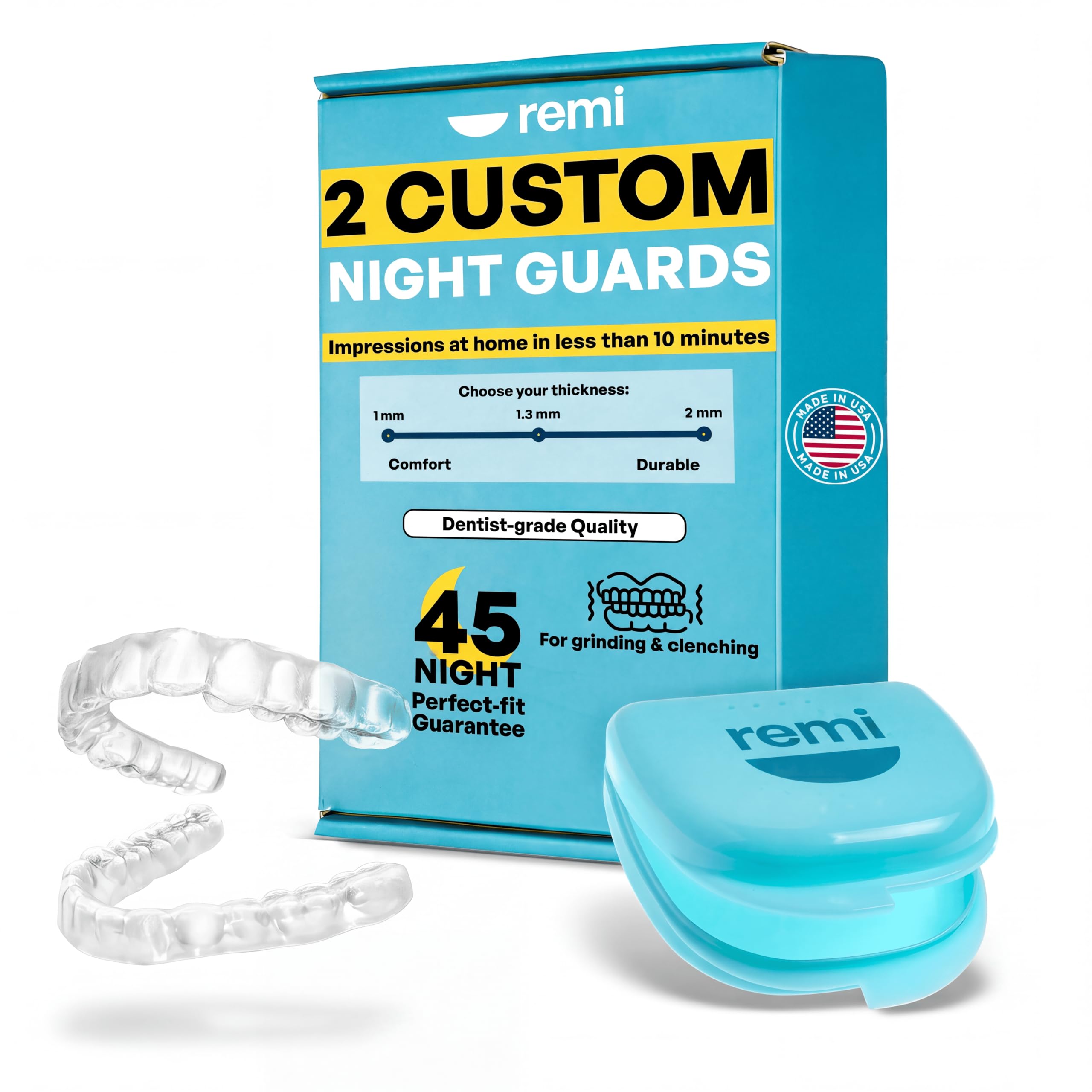 Remi Custom Night Guard Impression Kit | Two (2) Custom-Fit Guards + Case