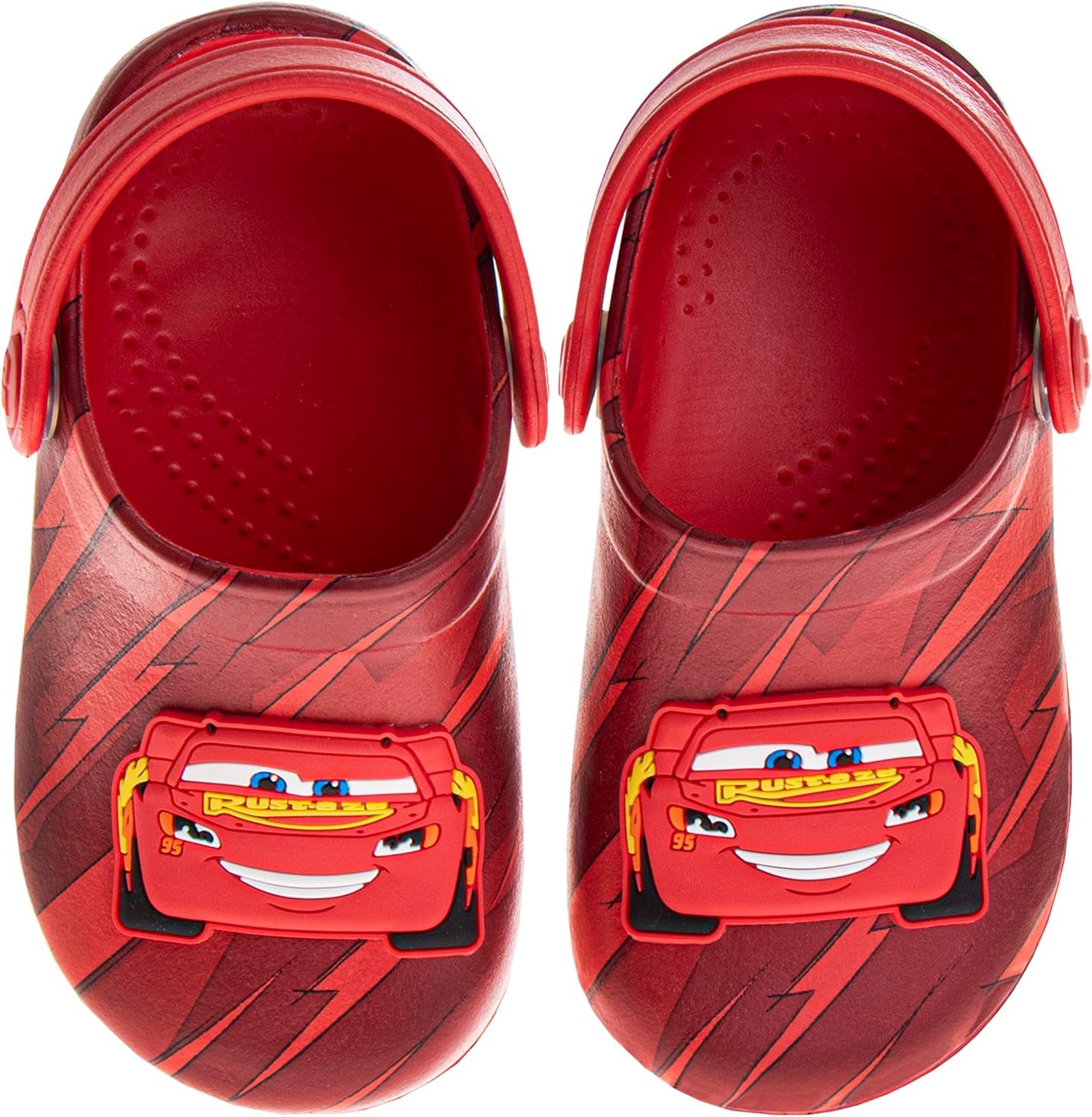 Josmo Kids Cars Clog Sandal Waterproof Slip-On Slides for Boys Lightning McQueen Closed Toe Clogs with Backstrap Sizes: 5-10 Toddler 11-12 Little Kid