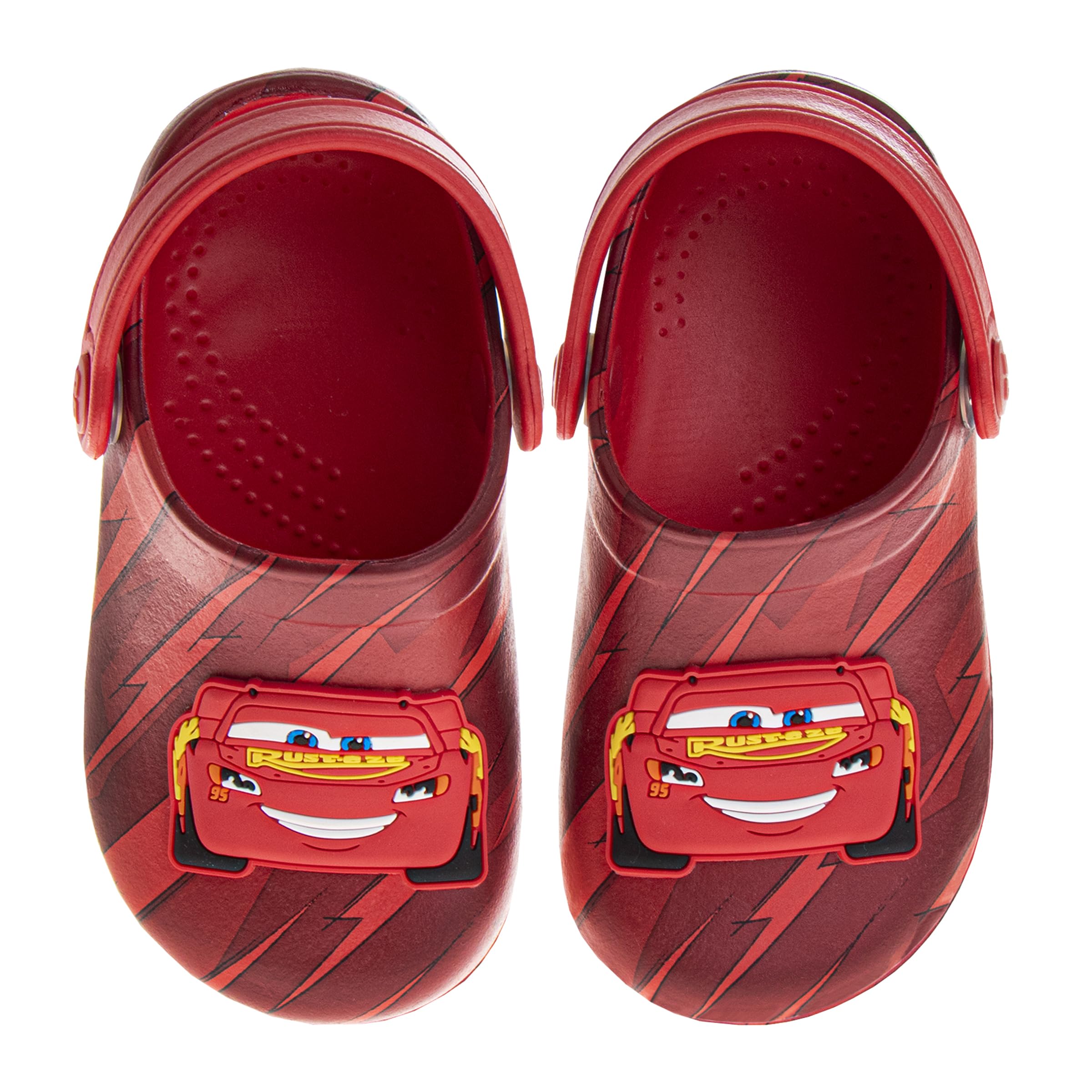 Josmo Kids Cars Clog Sandal Waterproof Slip-On Slides for Boys Lightning McQueen Closed Toe Clogs with Backstrap Sizes: 5-10 Toddler 11-12 Little Kid