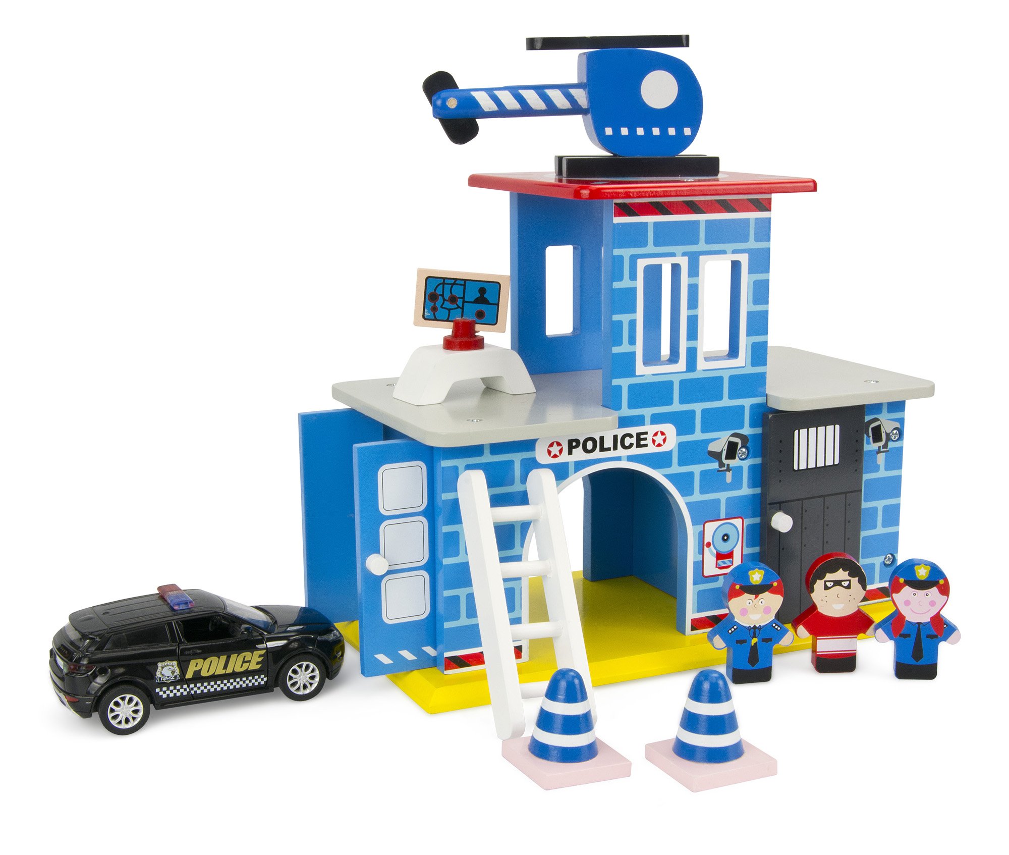 wooden police station toy