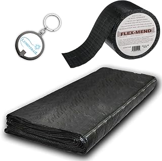 Lumintrail Mobile Flex Bottom Board Mobile Home Underbelly Wrap Repair | 48" x 14ft | Durable Polyethylene Vapor Barrier | with 4" x 108ft Flex Mend Bottom Board Repair Tape a Keychain Light