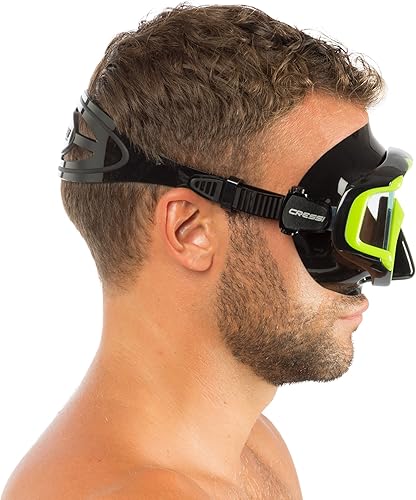 Miniatura 5 de Cressi Máscara grande de visión amplia para buceo y snorkel  Pano 3 diseñado en Italia