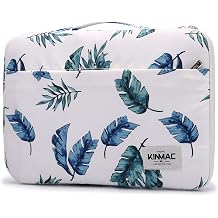 Kinmac 360 Degree Protective Laptop Sleeve Case Bag with Handle for MacBook Air 15 inch and 15 inch-15.6 inch HP Lenovo Dell ASUS Acer Notebook Computer Banana Leaf