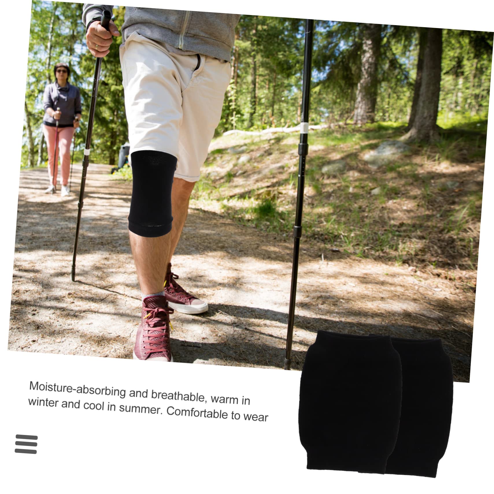 HOMOCONO 2pairs Knee Wraps Thicken Leg Sleeves for Outdoor Sports Comfortable Protective Knee for Cycling Biking Hiking Leg Protectors for Men Women