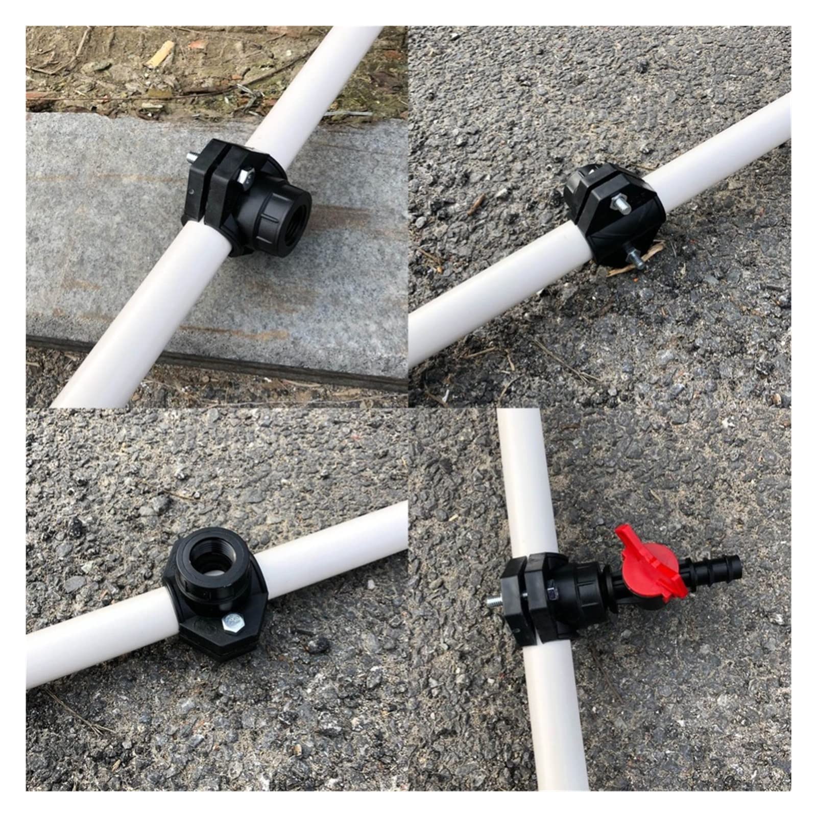 resistir extremos de alta presión y temperatura Tubo Saddle Clip Agricultura Agumento de riego Sugubra Goleta de invernadero DN32, DN25 Pipa de pipas Saddle Snwd -Set 20 Set ( Color : DN25-1I2 Inch )