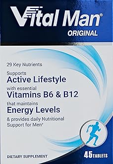 Vital Healthcare Men Original Active Lifestyle Support | With Vitamins B6 & B12 & 29 Key Nutrients | To Maintain Energy Level | Provide Daily Nutritional Support For Men | 45 Tablets