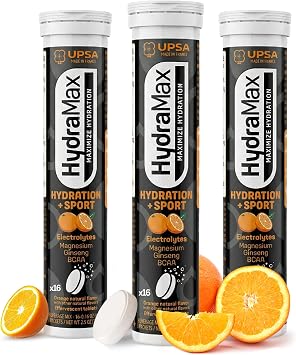 Upsa Hydramax Sport Electrolyte Hydration Tablets, Orange, 48 Count