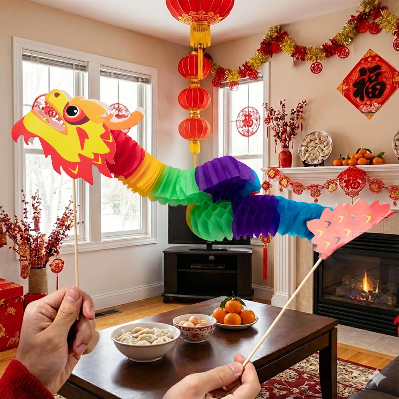 Snapklik.com : 12 Pack Chinese Paper Dragon Decoration New Year Dragon ...