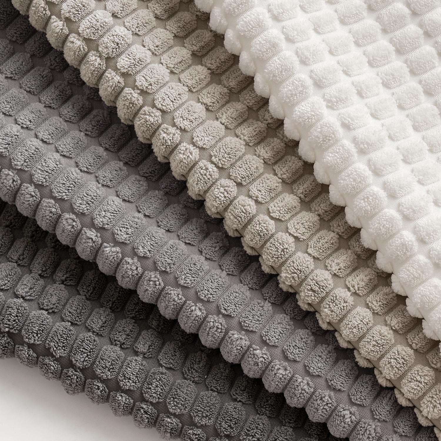 MIULEE Granule Decorative Throw Pillow Covers Modern Soft Heavy Duty Square Cushion Covers for Living Room Bedroom Home Chair 20x20 Inch 4 Pcs Grey Series - Image 3