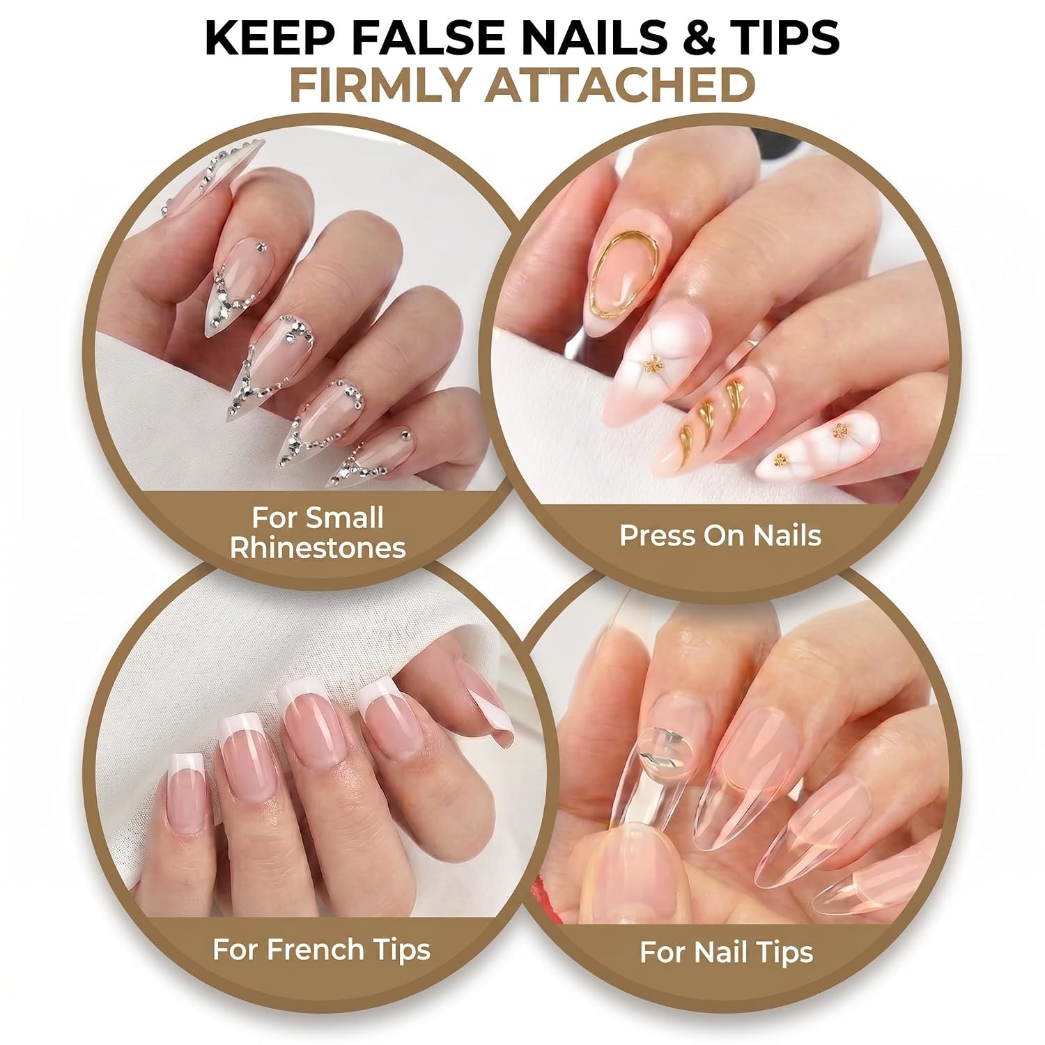 Vansiho Gel Nail Glue, 2Pcs*10ml Solid Nail Glue for Press Ons, Best Soft Gel Nail Glue for Press on Nails, No UV Light Needed, Long Lasting