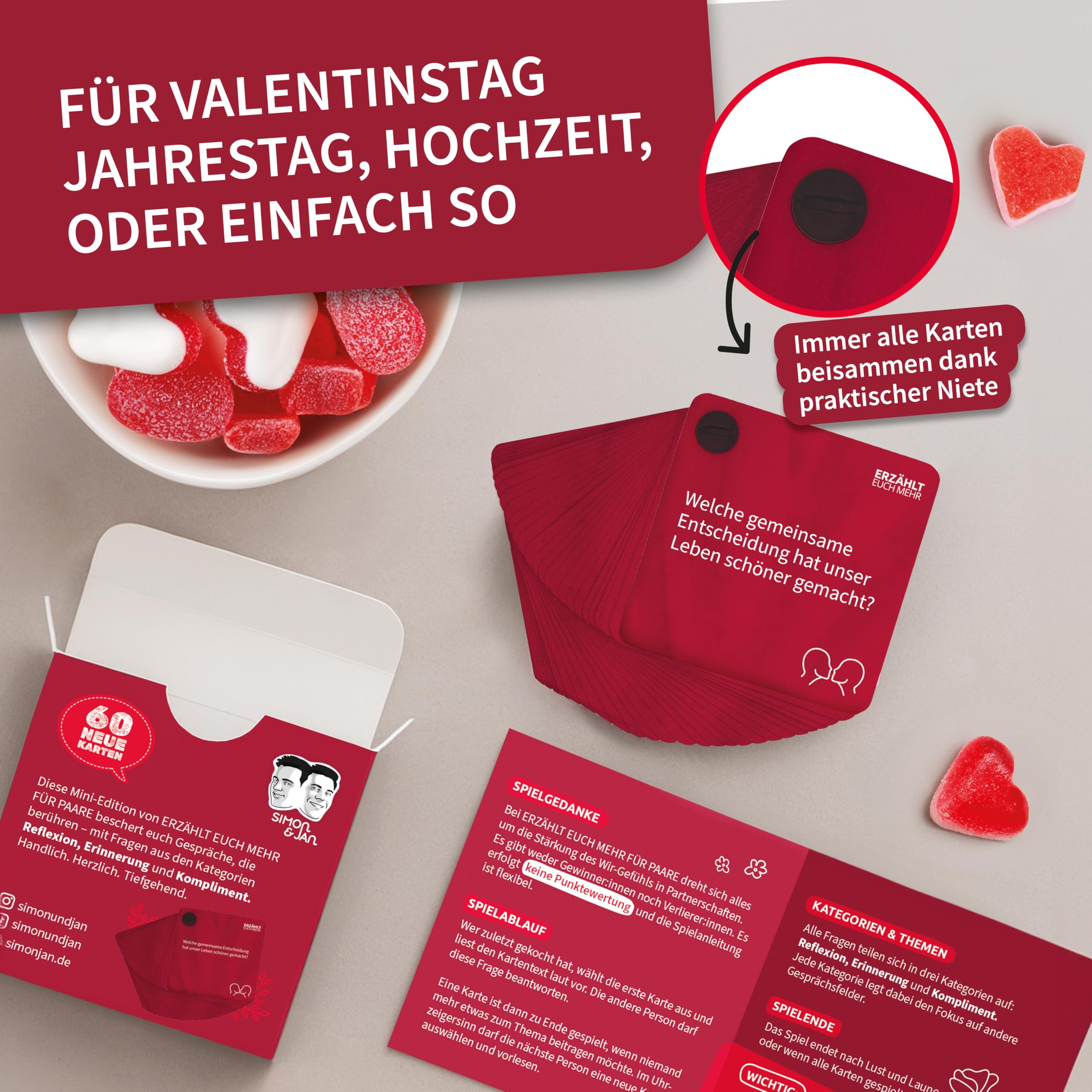 Erzählt euch mehr Paare (Mini) | Kartenspiel Für Pärchen | Date Night Spiel | Geschenkidee Valentinstag | Fragespiel Für Beziehungen