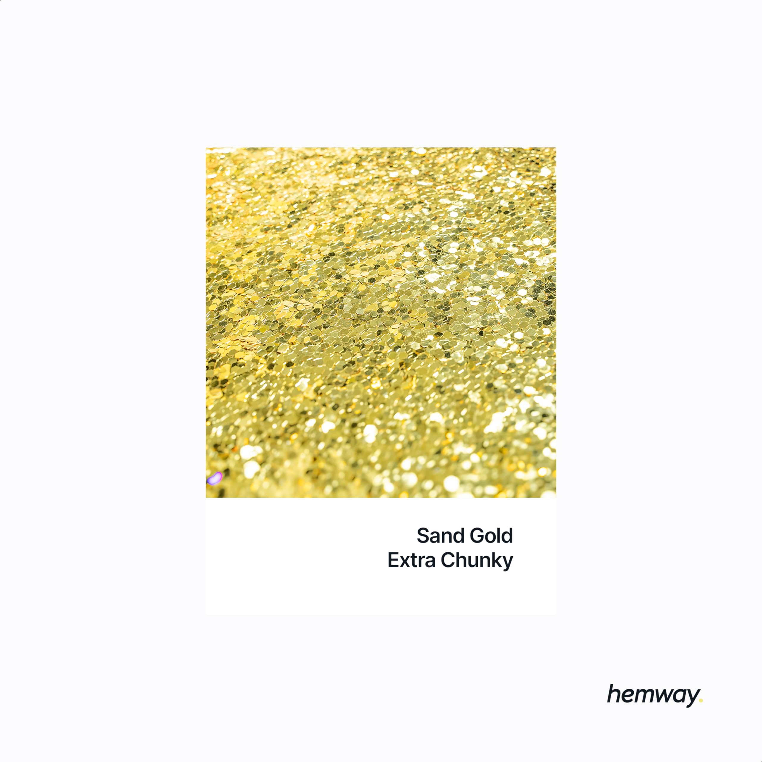 Sand Gold Glitter Shaker, 130g Extra Chunky Glitter, Crafts 1/24" Metallic Flake Sand Gold Sequins, Resin & Epoxy Crafts - Image 2