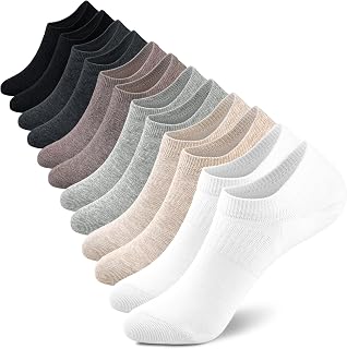 Women‘s No Show Socks,98% Cotton,Non Slip Silicone Grippers,Low Cut Arch Support Flat Boat Line Casual Athletic Socks 6 Pack