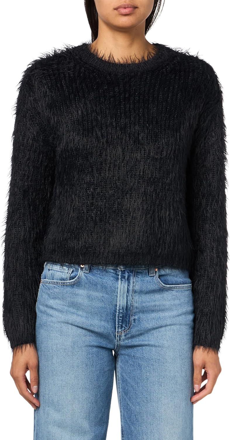 Velvet by Graham & Spencer Womens Maylie Novelty Feather Yarn Sweater