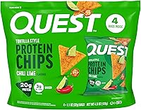 Vista 25 de Quest Nutrition - Chips de proteína estilo tortilla, Buffalo Ranch, 0.67 oz de proteína, 0.14 oz de carbohidratos netos, aperitivo de proteínas sin