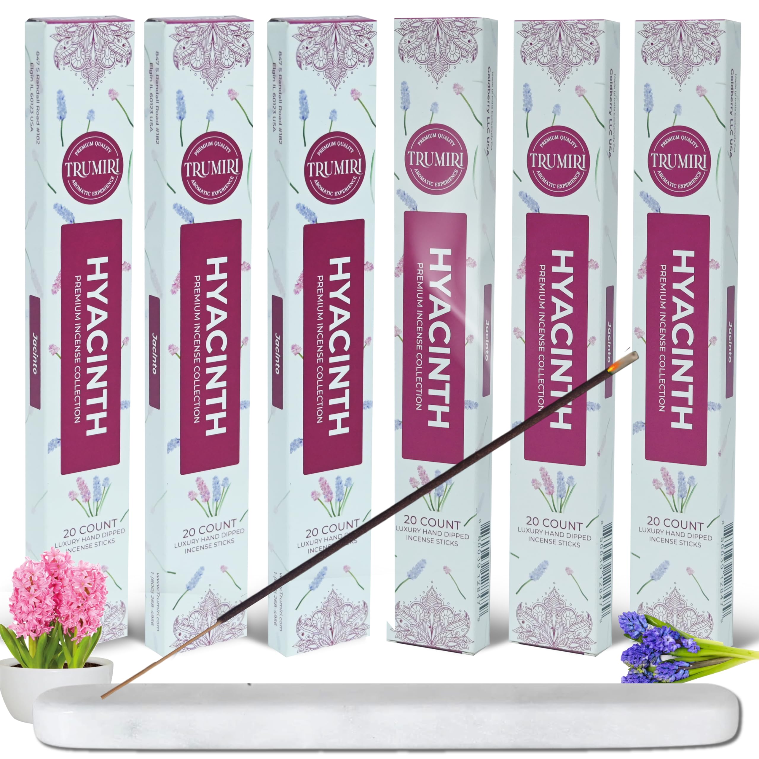 Amazon.com: Hyacinth Incense Sticks - Total 120 Insence-Sticks - 6