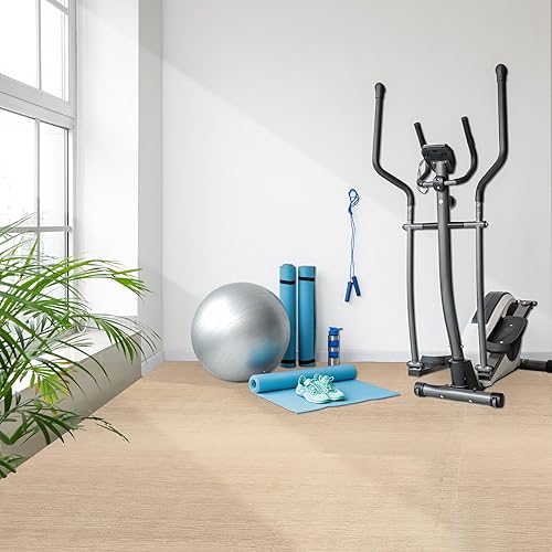 Miniatura 32 de Sorbus Azulejos de grano de madera de 80 pies cuadrados, tapete de espuma EVA entrelazado de azulejos de 3/8 pulgadas de grosor, rompecabezas