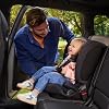Bebeconfort Ever & Go i-Safe, Evolutive Car Seat, 15 Months - 12 Years, 76-150 cm, Foldable Travel Car Seat, Compact & Lightweight (4.9kg), 15 Headrest Positions, Full Black