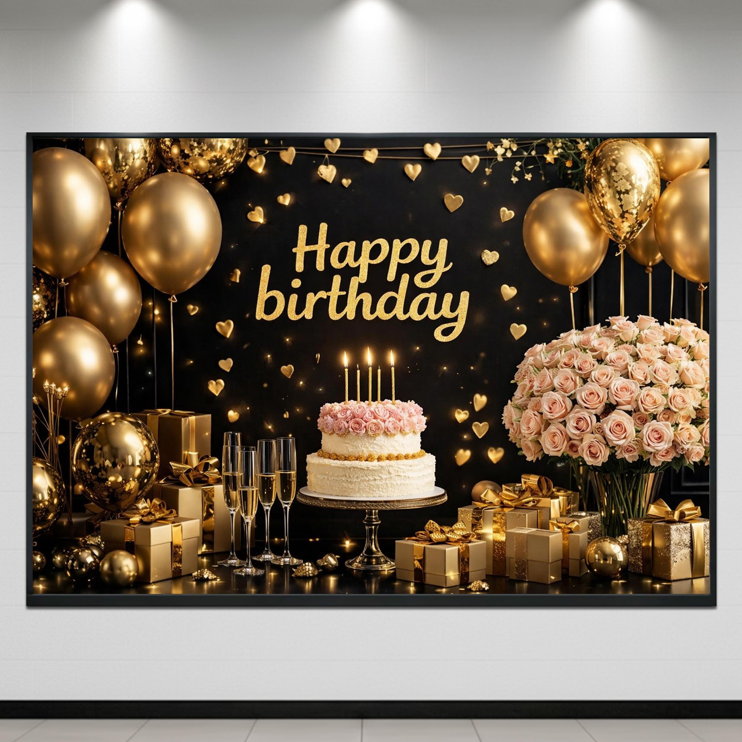 Happy Birthday Theme Backdrop Banner 5x7 ft – Digital Print Cloth Background, Reusable Birthday Party Wall Decoration for Girls, Photo Booth & Stage Decor (BD 33)-picture-28