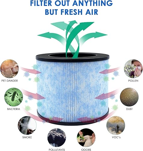 Miniatura 2 de Flintar Filtro de repuesto F100, compatible con purificador de aire instantáneo AP100, filtración de grado H13 3 en 1, parte # F100, paquete de 2