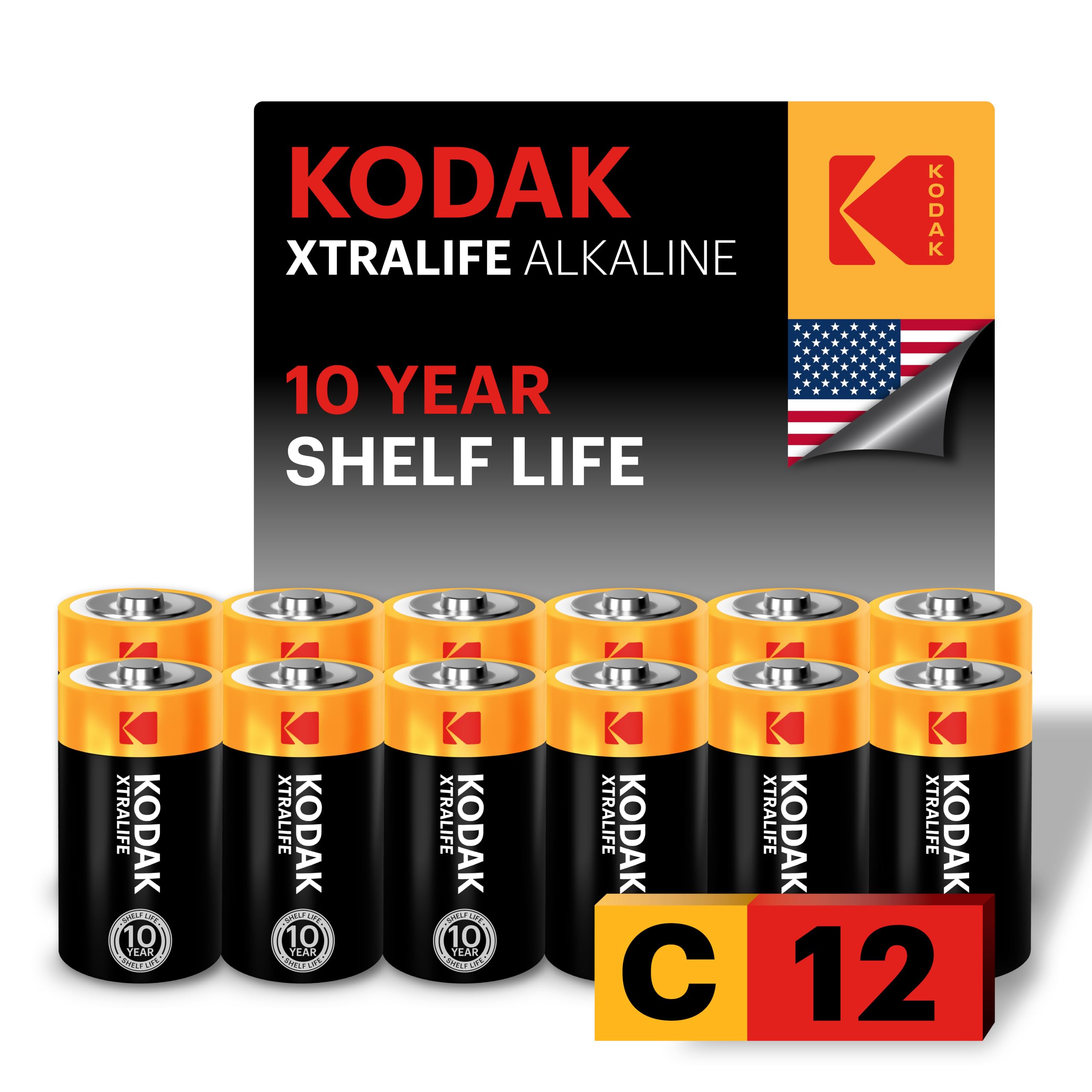 KODAK C Cell Alkaline Batteries