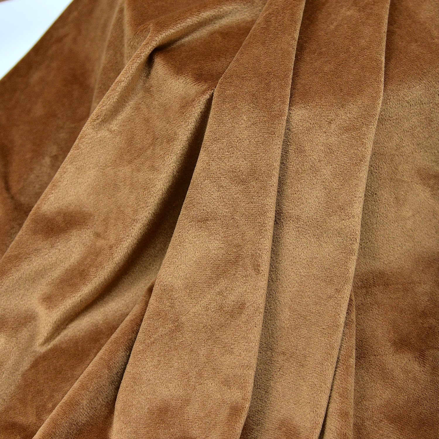 Surf turtle Minky Fabric by The Yard - Plush,Super Soft,Smooth for Beanie,Scarf,Pillow,Garments - 36"x60"(Brown, 1 Yard)