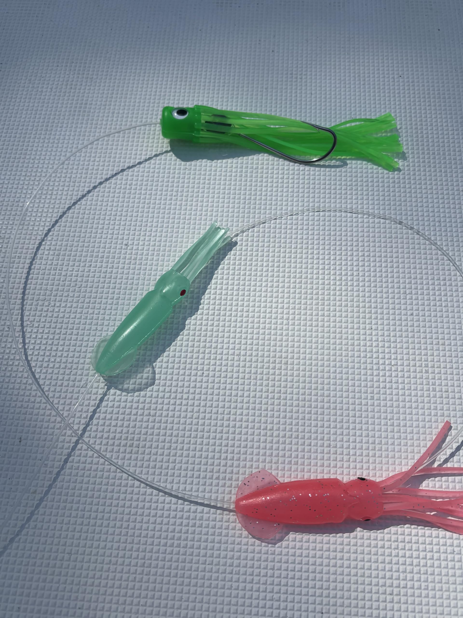 (6 pezzi) Saltwater Squid Trolling Lure Making & Accessory kit. Tuna Wahoo Dolphin Mahi Esche da pesca. Crea il tuo personalizzato King Sackerel rig, Trolling Daisy Chains, Ballyhoo Rigs, Teasers e