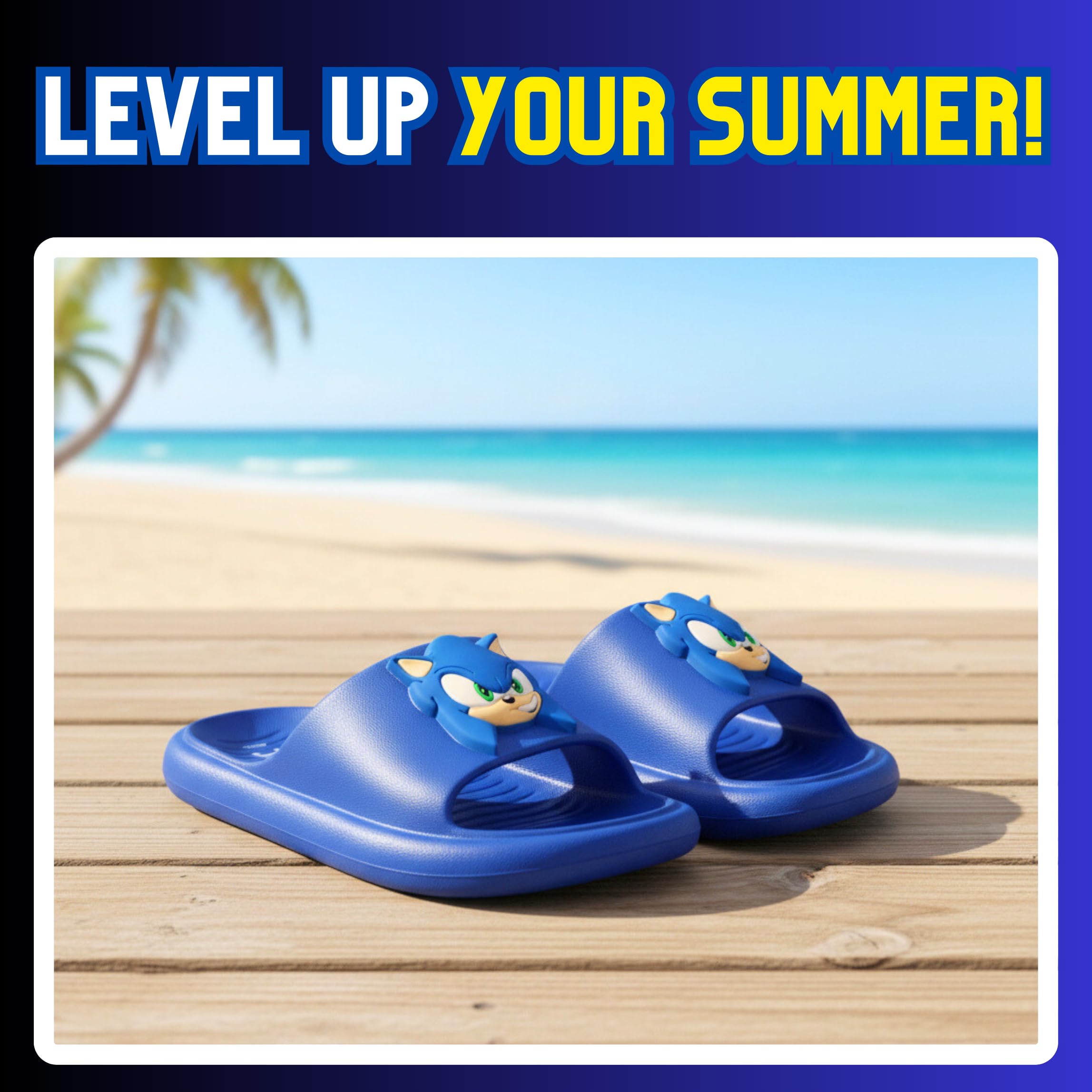 Sonic The Hedgehog Sandalias para Niños, Sandalias de Verano, Regalo Niños, Tallas EU 26 a 33