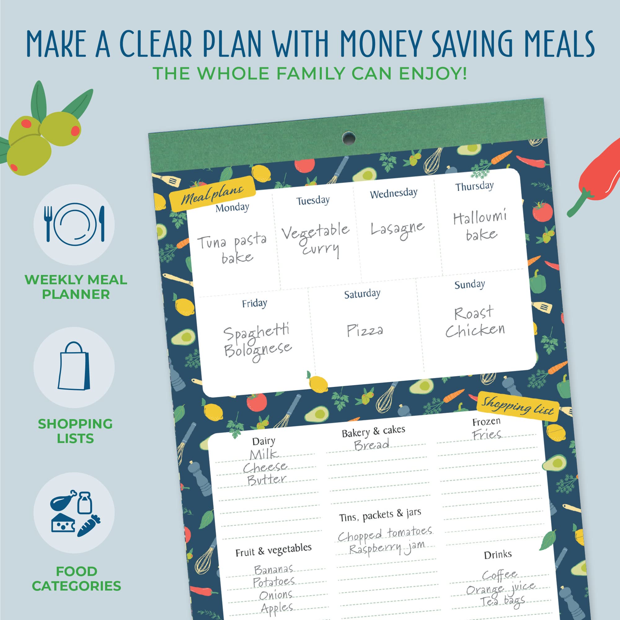 Buy Boxclever Press Meal Planner And Shopping List Spend Less Waste 