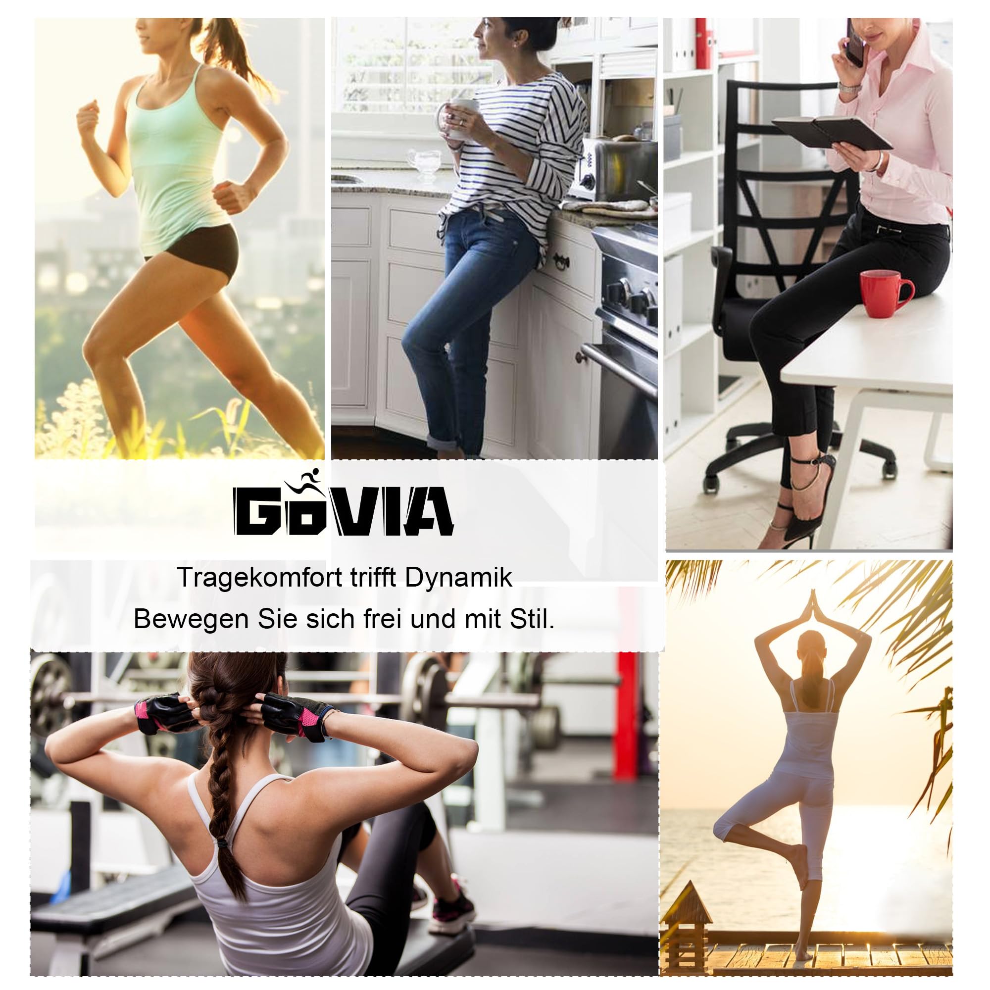 GoVIA Pack de 6 Boxer Mujer Algodon Ropa Interior Transpirable Culotte Suave Tallas S-XL