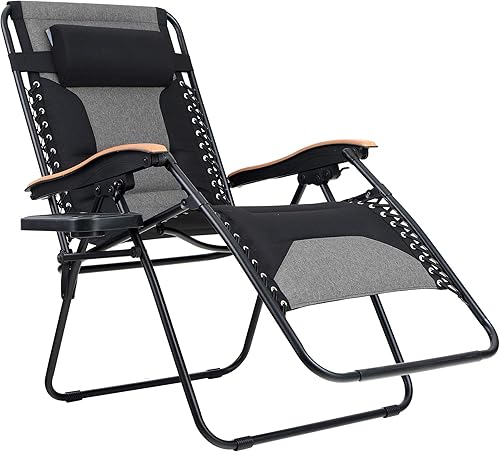 HERA'S HOUSE Sillón de gravedad cero acolchado tamaño XL con reposabrazos más anchos, reclinable ajustable con soporte para tazas, soporta 350