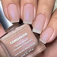 Vista 5 de Dermelect Camo-Nude Corrector + tratamiento, capa base para el cuidado de uñas con péptidos de proteína de queratina, biotina, tratamiento