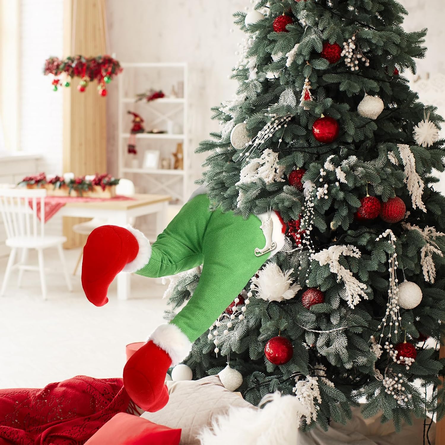 1Pcs Leg Decor Christmas Tree Decorations Christmas Stuffed Legs Stuffed Legs Stuck in Christmas Tree Christmas Ornament for Indoor Outdoor Decor Party Ornaments