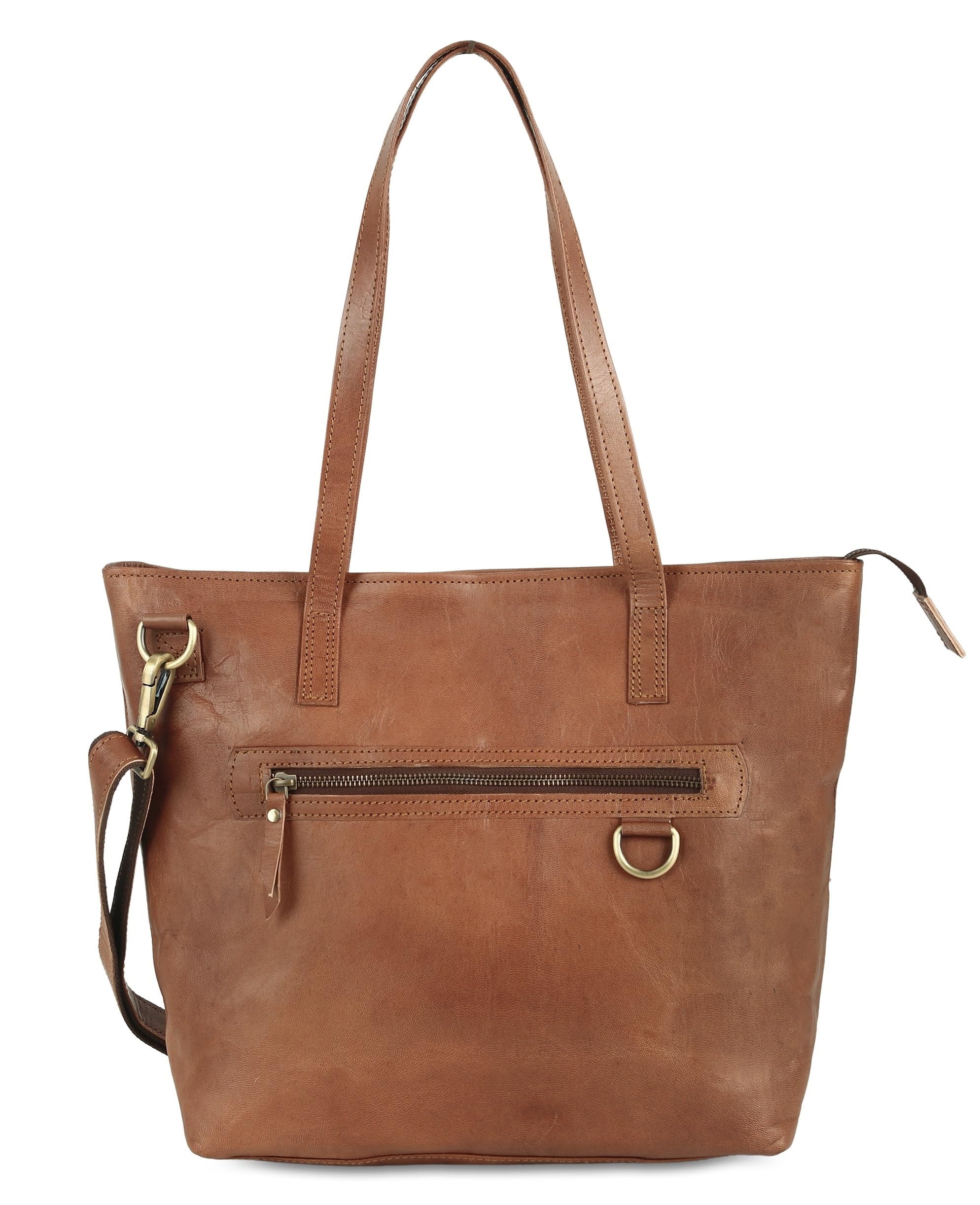 URBAN LEATHER Bolso de piel vintage para mujer, 40 cm