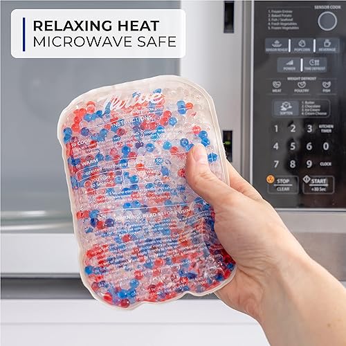 Miniatura 7 de Thrive Paquetes de hielo de gel reutilizables para lesiones 2 unidades, 7.5 x 5 pulgadas, azul, paquete de hielo de gel flexible con cuentas y