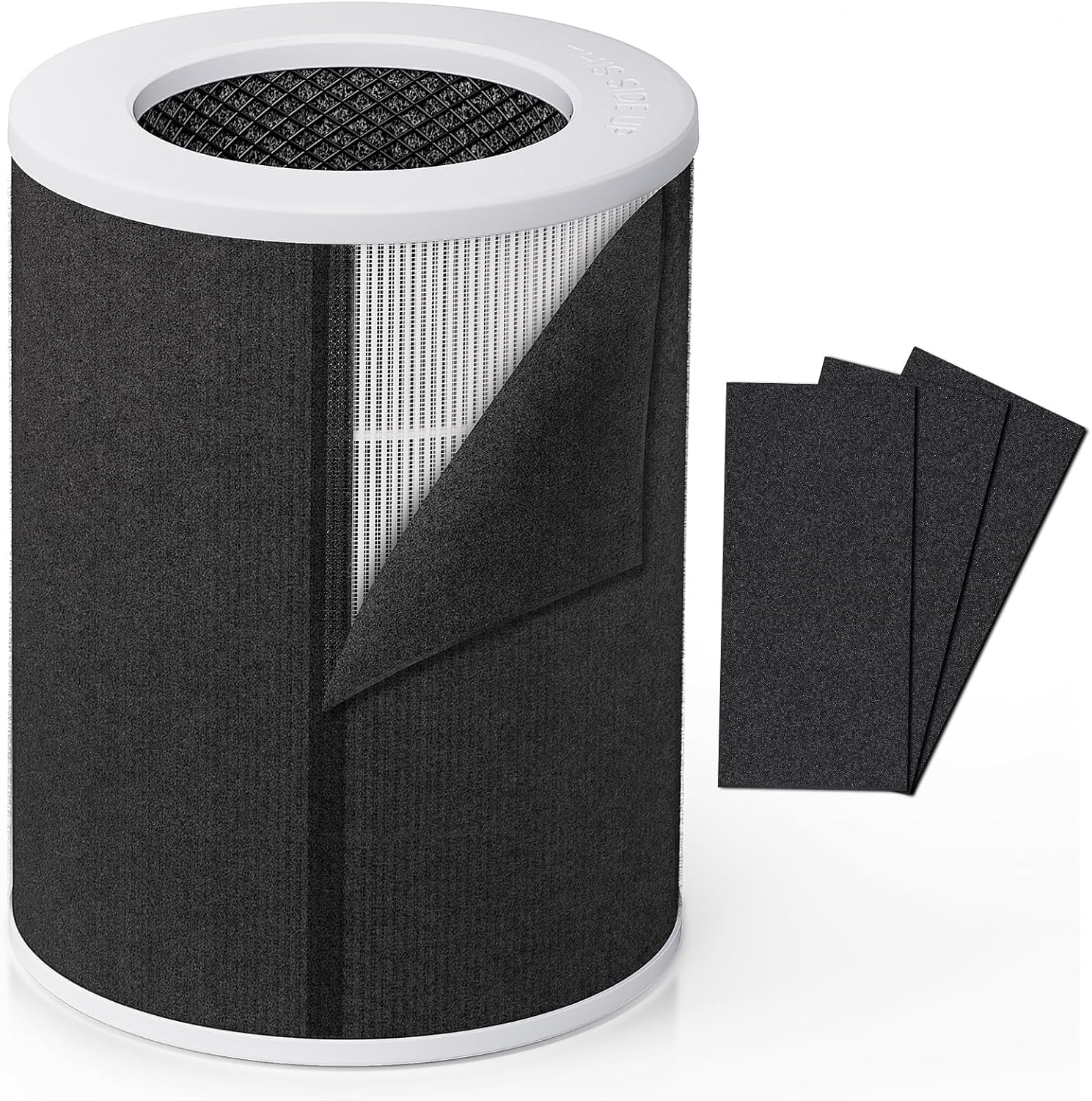 Provirtec Pawtent Pro Pet Air Purifier Replacement Filter, 4 Washable Pre-Filter, Enhanced Activated Carbon, 5-Stage H13 HEPA Filter, 99.97% Filtration Efficiency, Specially Designed for Pets