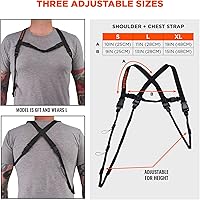 Vista 8 de Ergodyne Squids 3132 - Arnés para escáner de código de barras, grande, color negro