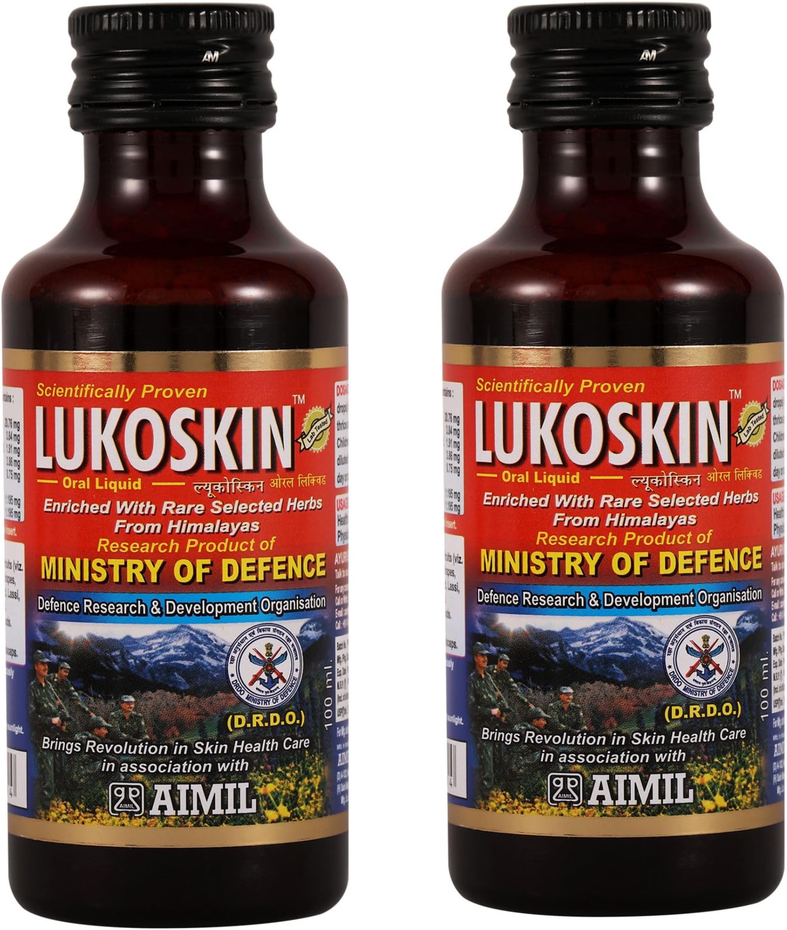 AIMIL Lukoskin Oral Liquid - 100ml (Pack of 2)